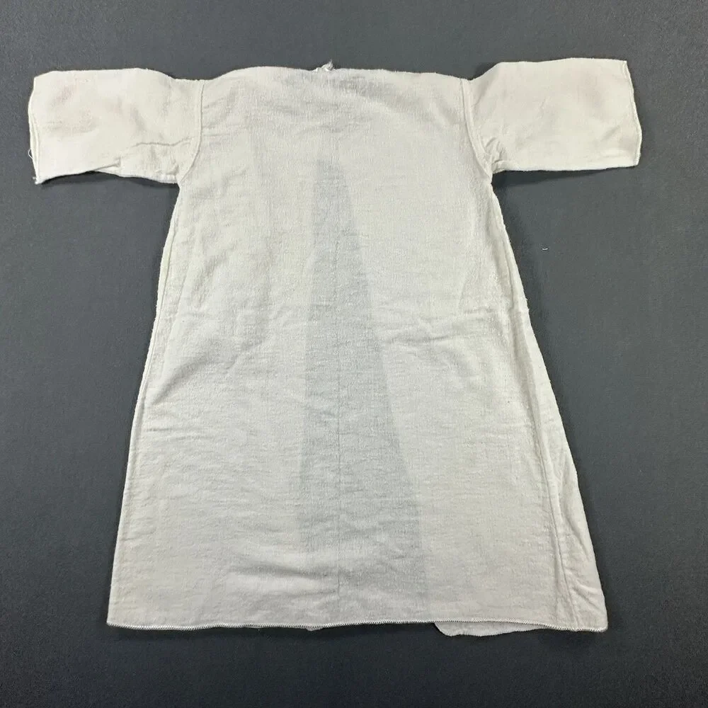 3 VTG Antique Baby Infant Bathrobe Robes Sleep Nightgown White Satin Ribbon Ties